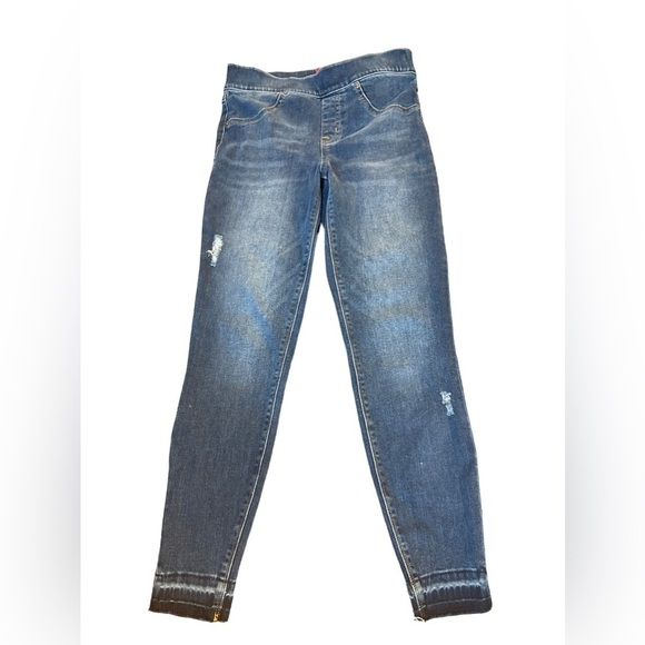 Spanx Jeans Womens Small Distressed Ankle Skinny Slimming Shape Wear High Rise - Picture 2 of 12